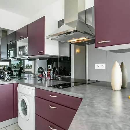 Apartment What Else - Port Nature - Vue Port - Parking - Village Naturiste Agde